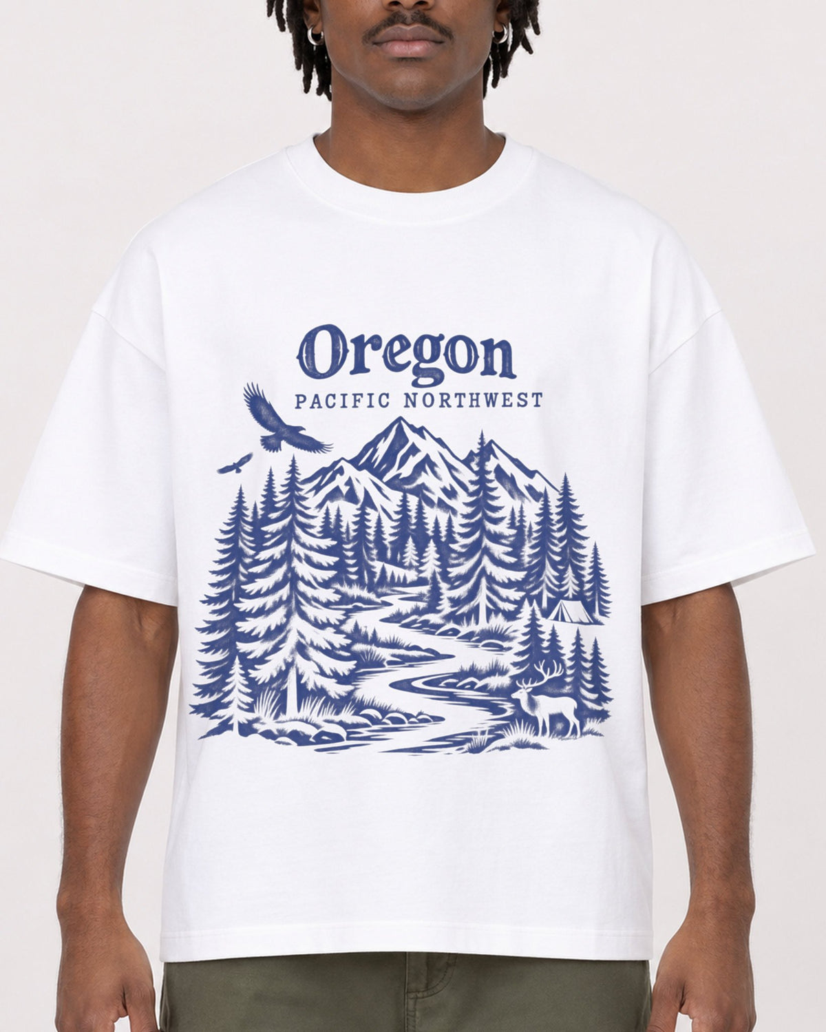 Mockup Boxy Heavyweight Tee White male close-up 04