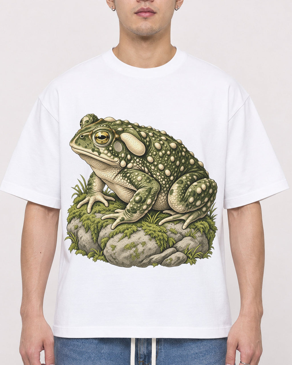 Mockup Boxy Heavyweight Tee White male close-up 13