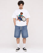 Mockup Boxy Heavyweight Tee White male full-body 03