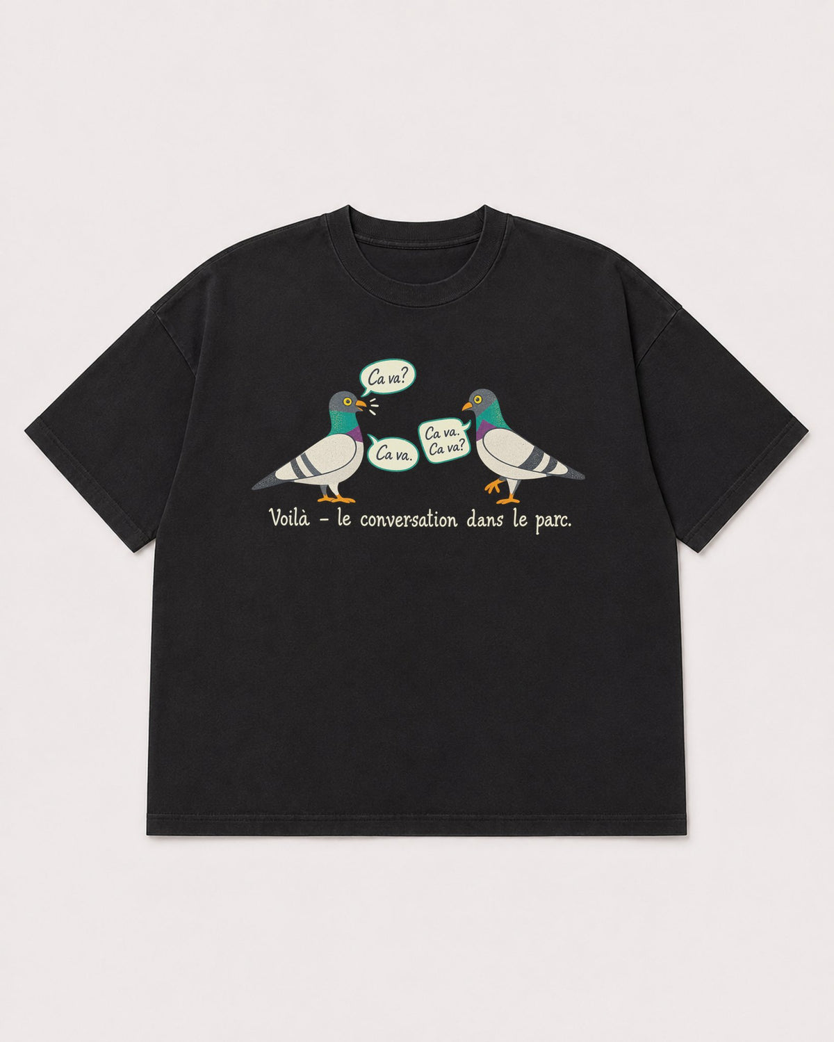 Mockup Boxy Heavyweight Tee Black product