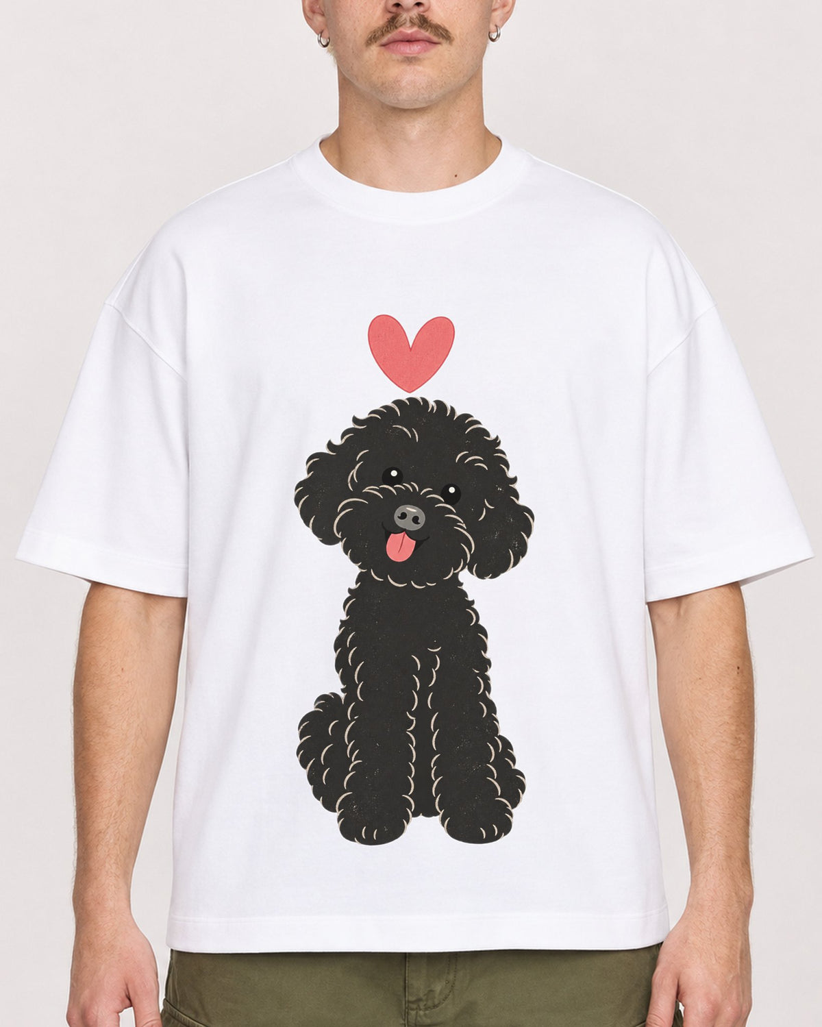 Mockup Boxy Heavyweight Tee White male close-up 39
