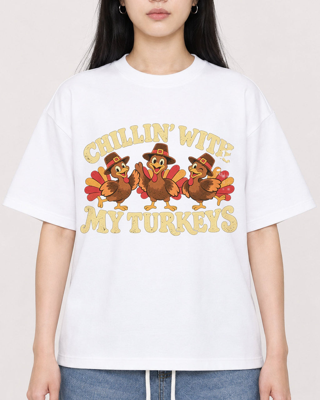 Mockup Boxy Heavyweight Tee White female close-up 01