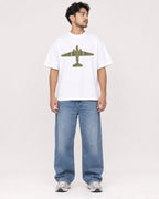 Mockup Boxy Heavyweight Tee White male full-body 02