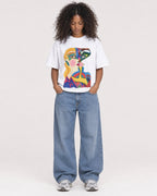 Mockup Boxy Heavyweight Tee White female full-body 05