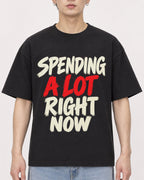 Mockup Boxy Heavyweight Tee Black male close-up 01