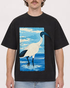 Mockup Boxy Heavyweight Tee Black male close-up 09