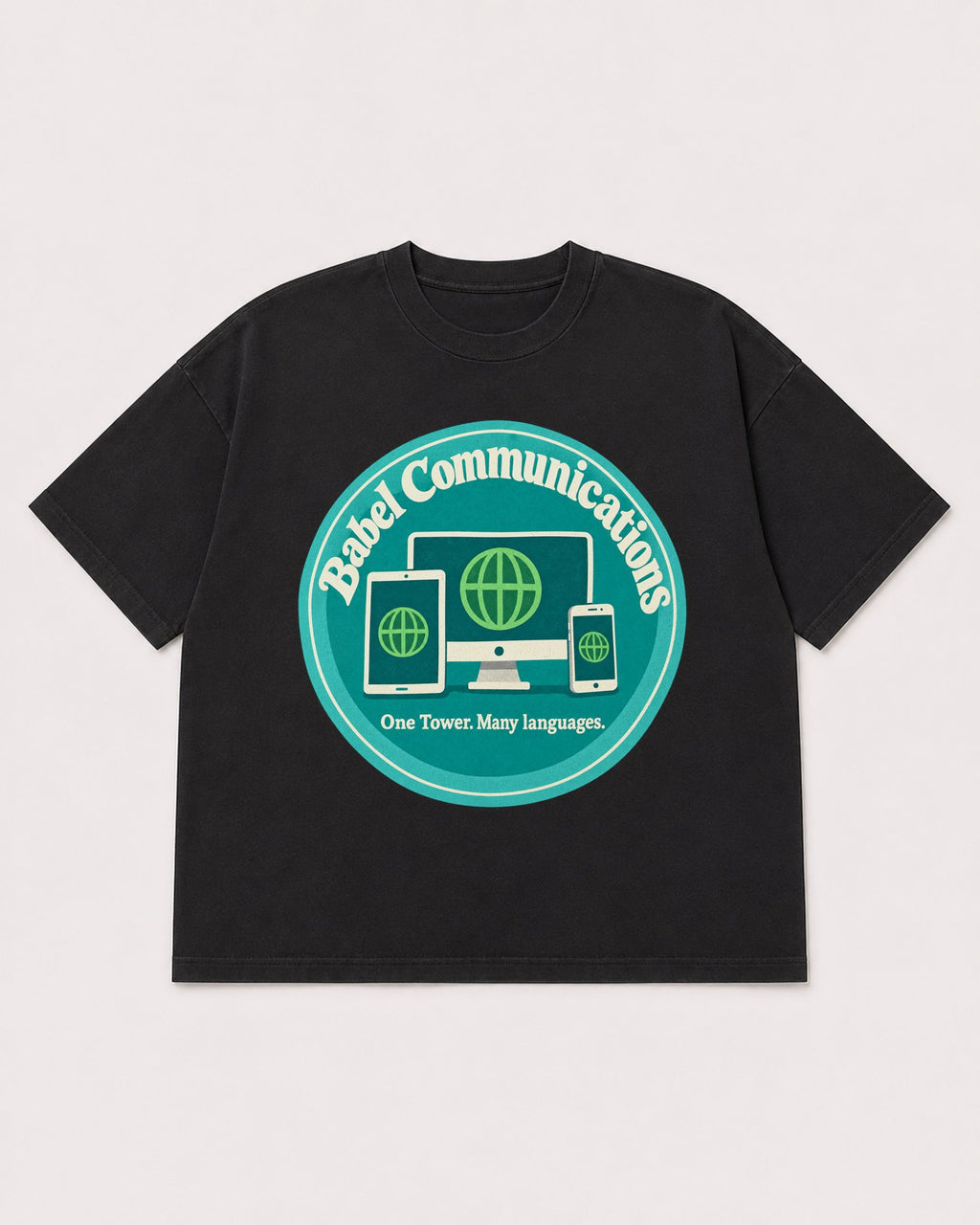 Mockup Boxy Heavyweight Tee Black product