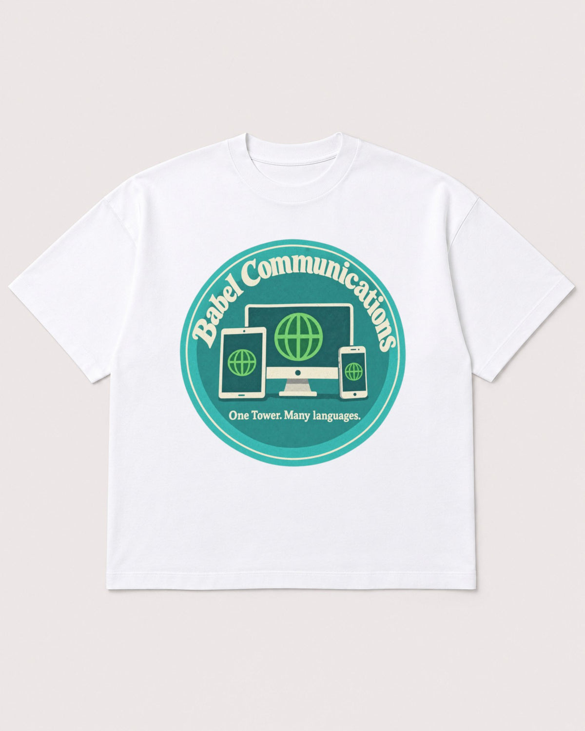 Mockup Boxy Heavyweight Tee White product
