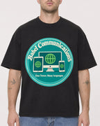 Mockup Boxy Heavyweight Tee Black male close-up 18