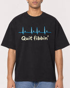 Mockup Boxy Heavyweight Tee Black male close-up 10