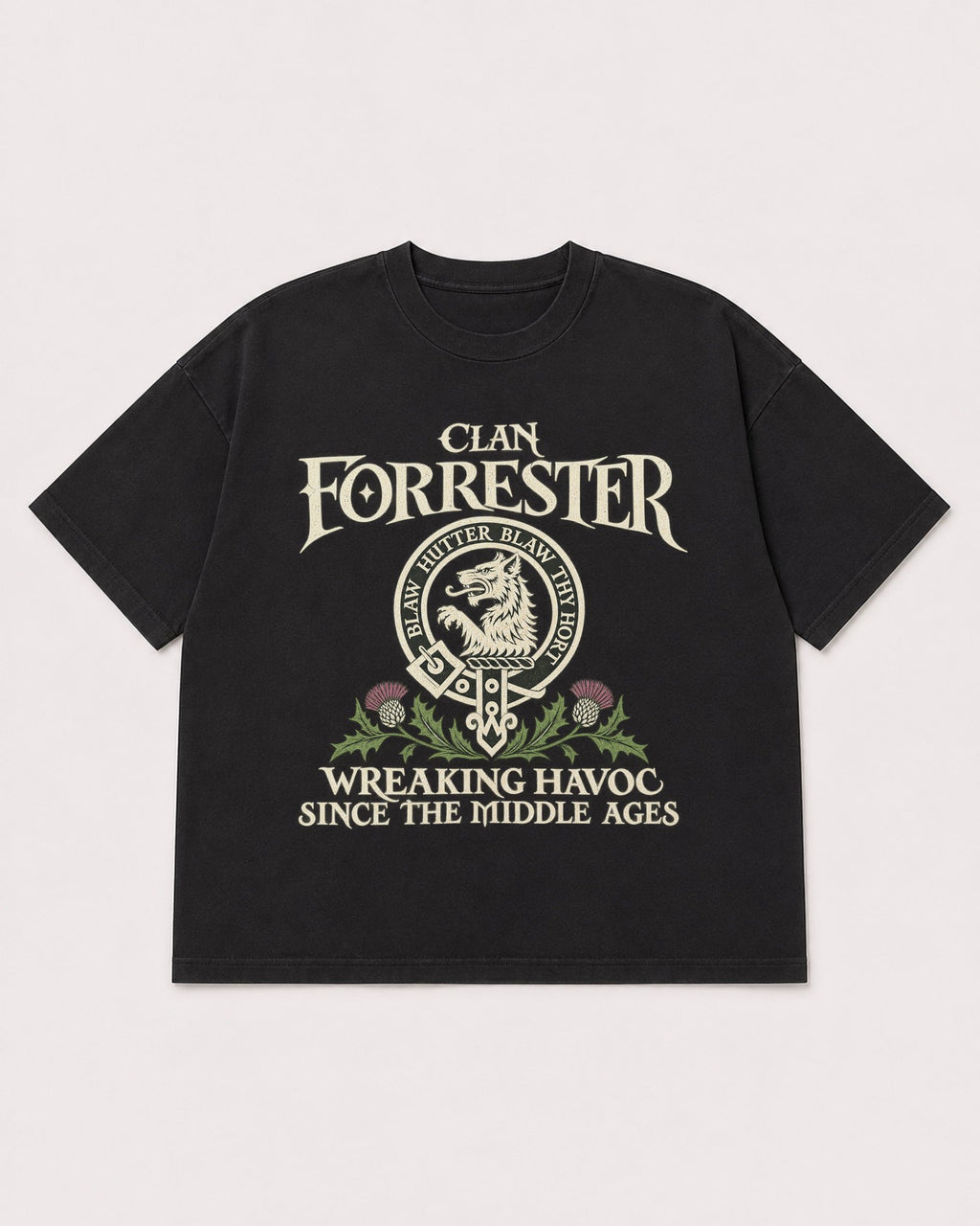 Mockup Boxy Heavyweight Tee Black product