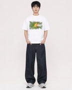 Mockup Boxy Heavyweight Tee White male full-body 01