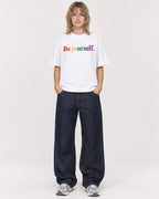 Mockup Boxy Heavyweight Tee White female full-body 19