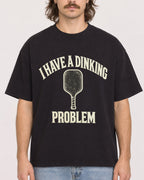 Mockup Boxy Heavyweight Tee Black male close-up 49