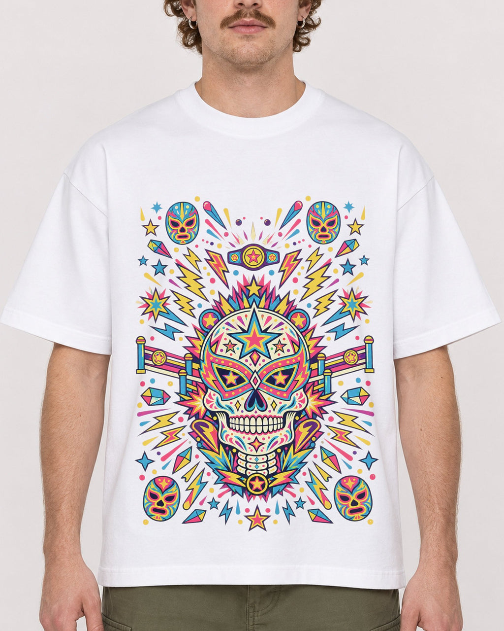 Mockup Boxy Heavyweight Tee White male close-up 09