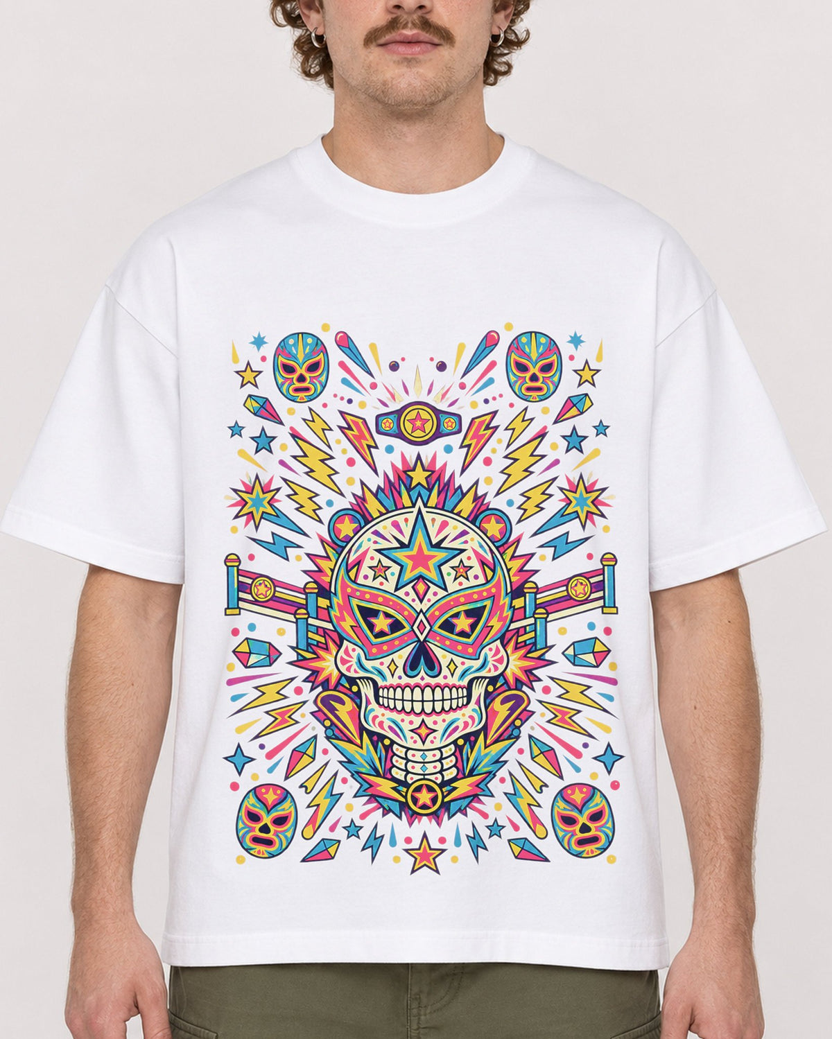 Mockup Boxy Heavyweight Tee White male close-up 09