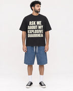 Mockup Boxy Heavyweight Tee Black male full-body 07