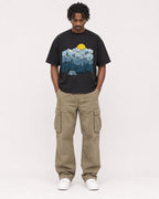 Mockup Boxy Heavyweight Tee Black male full-body 04