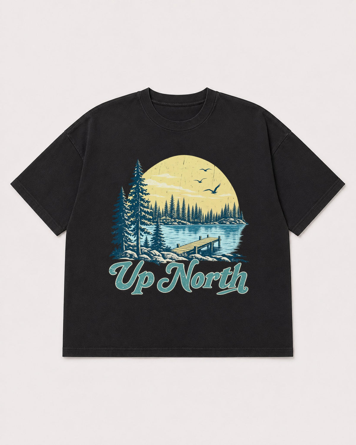Mockup Boxy Heavyweight Tee Black product