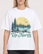 Mockup Boxy Heavyweight Tee White female close-up 08