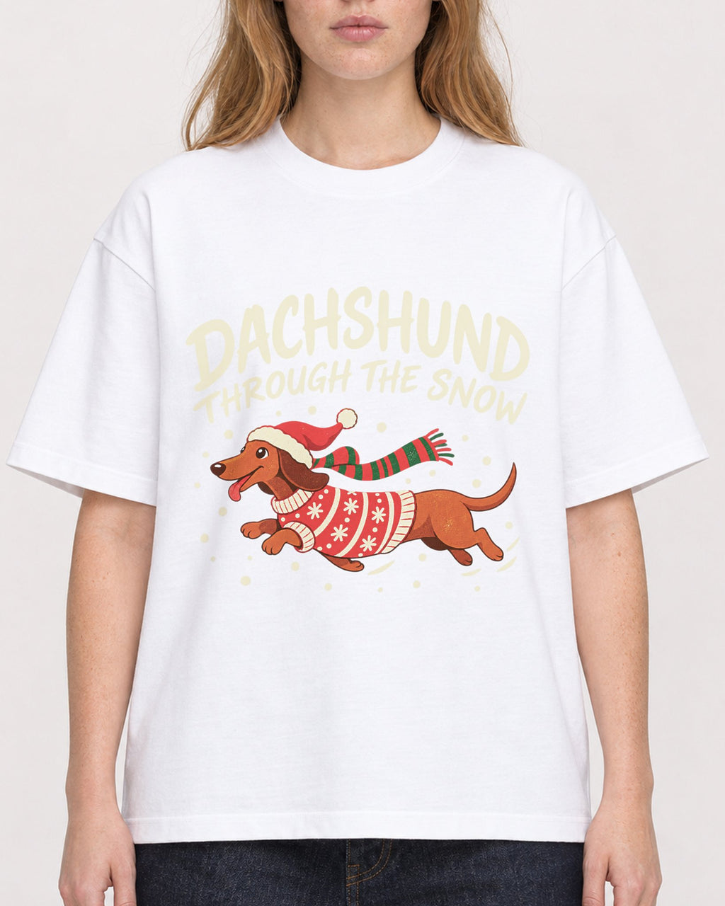 Mockup Boxy Heavyweight Tee White female close-up 49