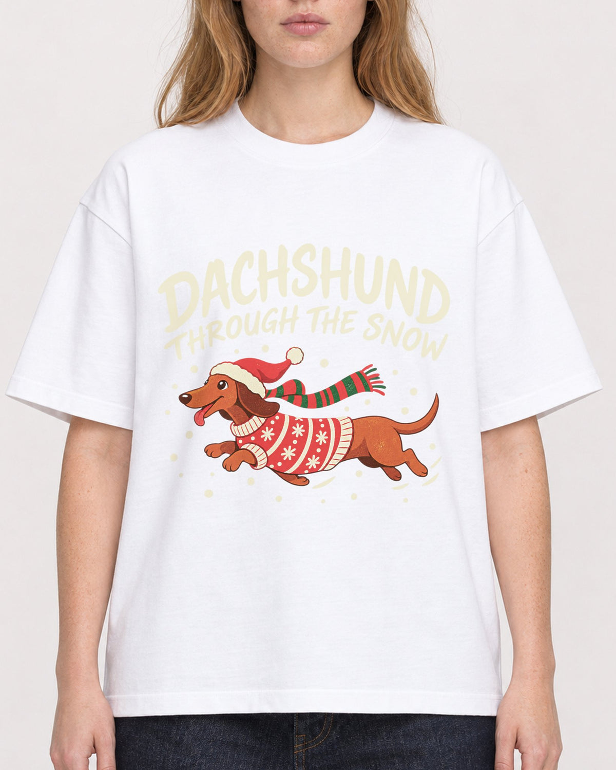 Mockup Boxy Heavyweight Tee White female close-up 49