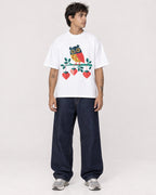 Mockup Boxy Heavyweight Tee White male full-body 06
