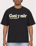 Mockup Boxy Heavyweight Tee Black male close-up 05