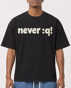 Mockup Boxy Heavyweight Tee Black male close-up 15