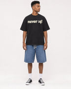 Mockup Boxy Heavyweight Tee Black male full-body 15