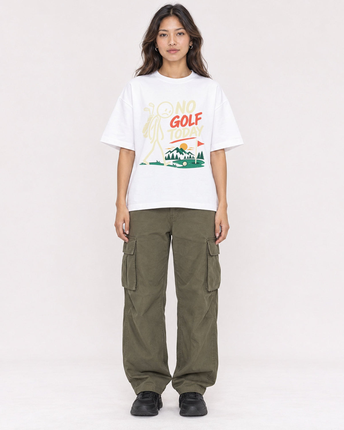 Mockup Boxy Heavyweight Tee White female full-body 02