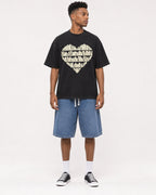 Mockup Boxy Heavyweight Tee Black male full-body 15