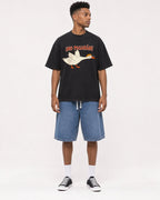 Mockup Boxy Heavyweight Tee Black male full-body 15