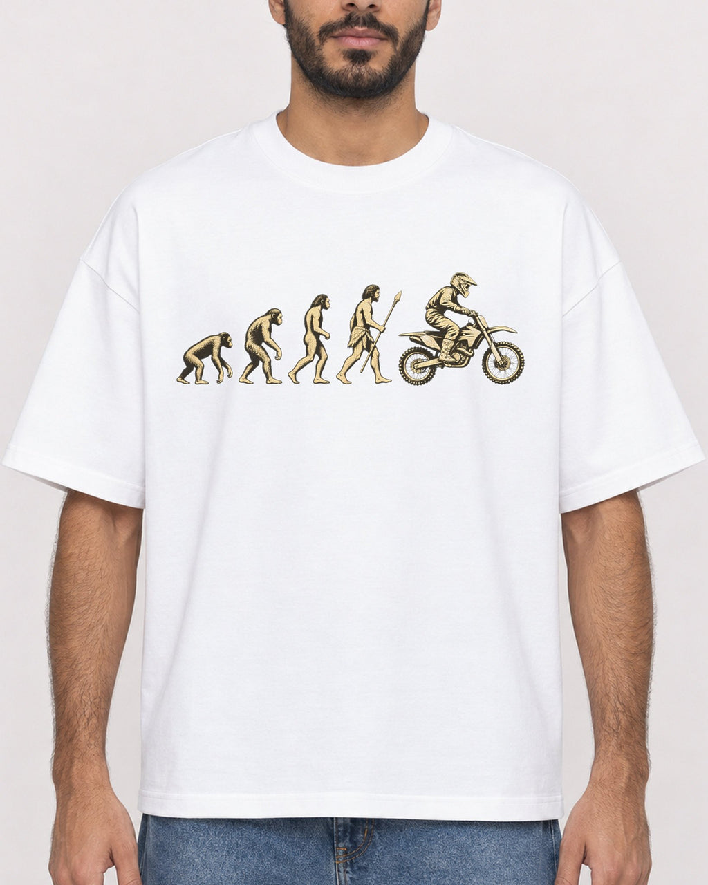 Mockup Boxy Heavyweight Tee White male close-up 07