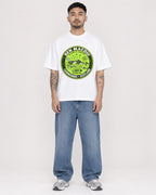 Mockup Boxy Heavyweight Tee White male full-body 12