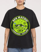 Mockup Boxy Heavyweight Tee Black female close-up 12