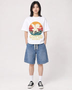 Mockup Boxy Heavyweight Tee White female full-body 31