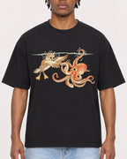 Mockup Boxy Heavyweight Tee Black male close-up 05