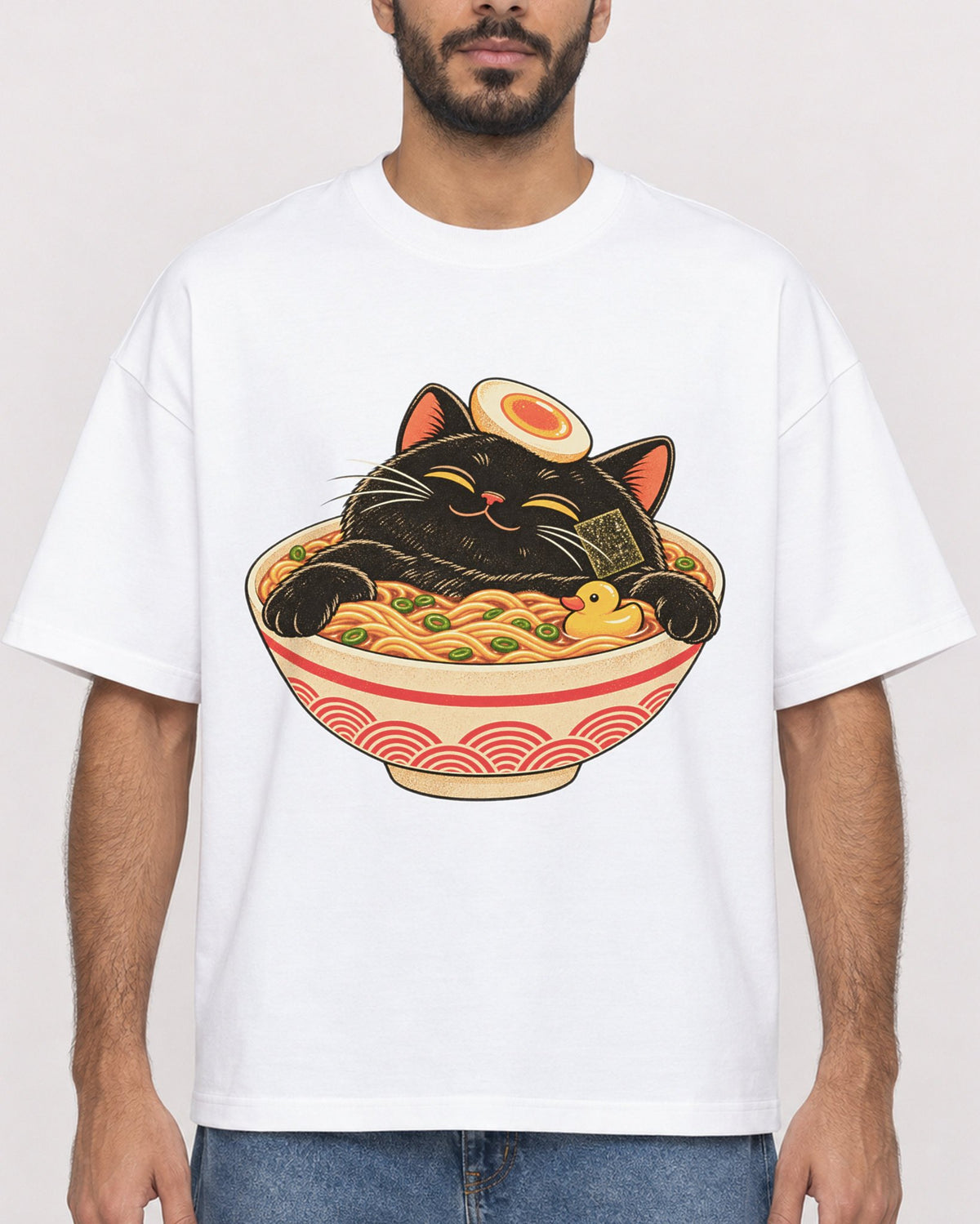 Mockup Boxy Heavyweight Tee White male close-up 07