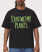 Mockup Boxy Heavyweight Tee Black male close-up 34