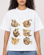 Mockup Boxy Heavyweight Tee White female close-up 10