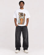 Mockup Boxy Heavyweight Tee White male full-body 05