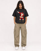 Mockup Boxy Heavyweight Tee Black female full-body 06