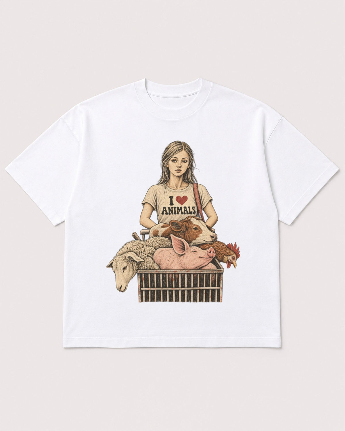 Mockup Boxy Heavyweight Tee White product