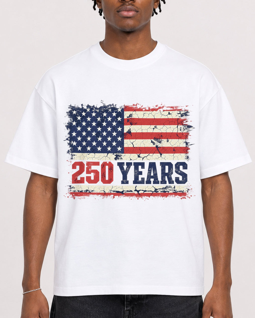 Mockup Boxy Heavyweight Tee White male close-up 05
