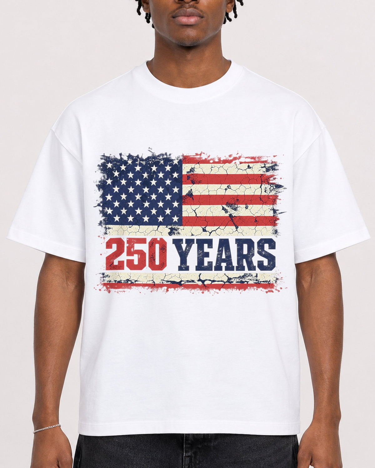 Mockup Boxy Heavyweight Tee White male close-up 05