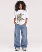 Mockup Boxy Heavyweight Tee White female full-body 05