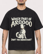Mockup Boxy Heavyweight Tee Black male close-up 12