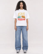 Mockup Boxy Heavyweight Tee White female full-body 10