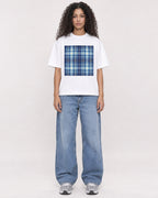 Mockup Boxy Heavyweight Tee White female full-body 10